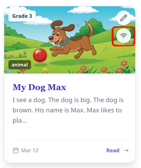 Passage card with inline group-session icon